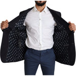 Dolce & Gabbana Black Wool Single Breasted NAPOLI Blazer KOS1829-56