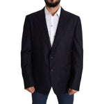 Dolce & Gabbana Black Wool Single Breasted NAPOLI Blazer KOS1829-56