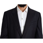 Dolce & Gabbana Black Wool Single Breasted NAPOLI Blazer KOS1829-56