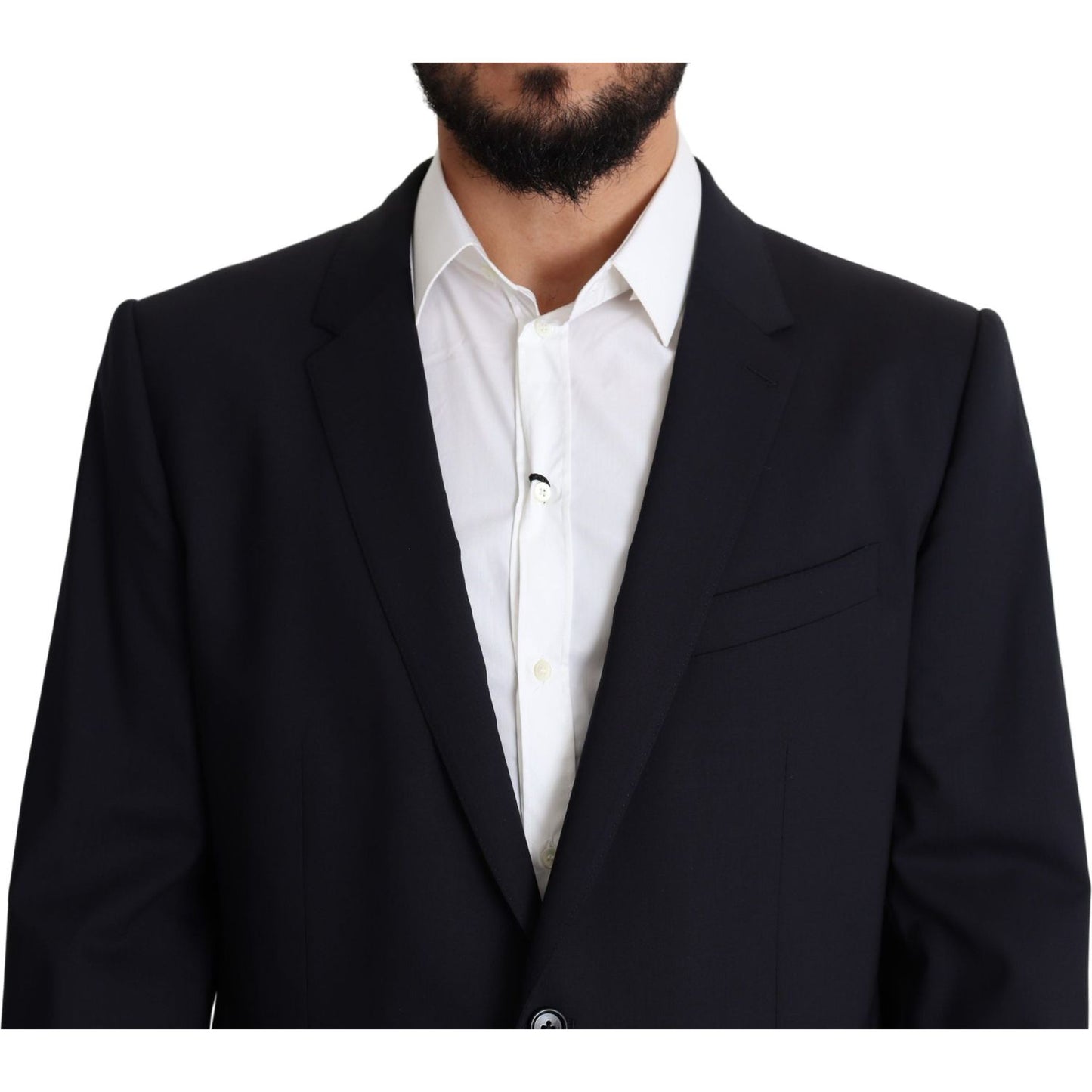 Dolce & Gabbana Exquisite Black Wool Stretch Martini Blazer Dolce & Gabbana Black