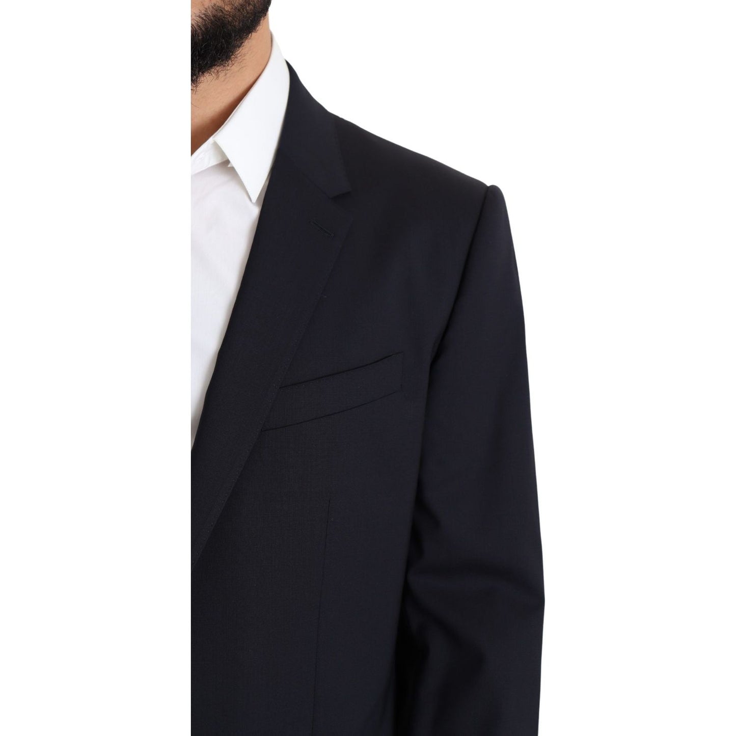 Dolce & Gabbana Exquisite Black Wool Stretch Martini Blazer Dolce & Gabbana Black