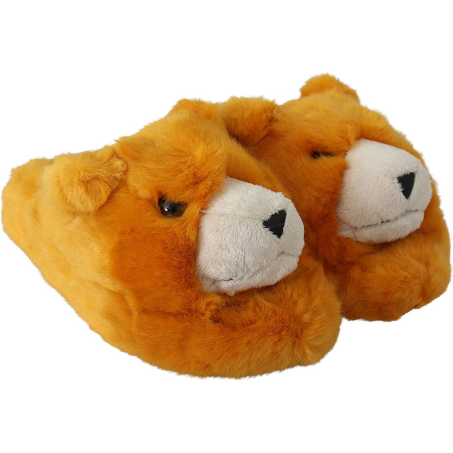 Dolce & Gabbana Sunshine Yellow Lion Slippers Dolce & Gabbana Chocolate