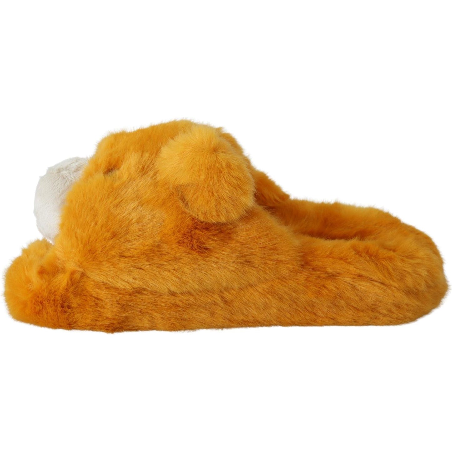 Dolce & Gabbana Sunshine Yellow Lion Slippers Dolce & Gabbana Chocolate