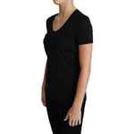 Dolce & Gabbana Black Wool Round Neck Short Sleeves T-shirt TSH5716-40