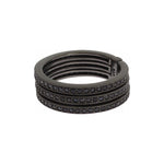 Nialaya Black CZ 925 Sterling Silver Womens Ring