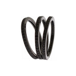 Nialaya Black CZ 925 Sterling Silver Womens Ring