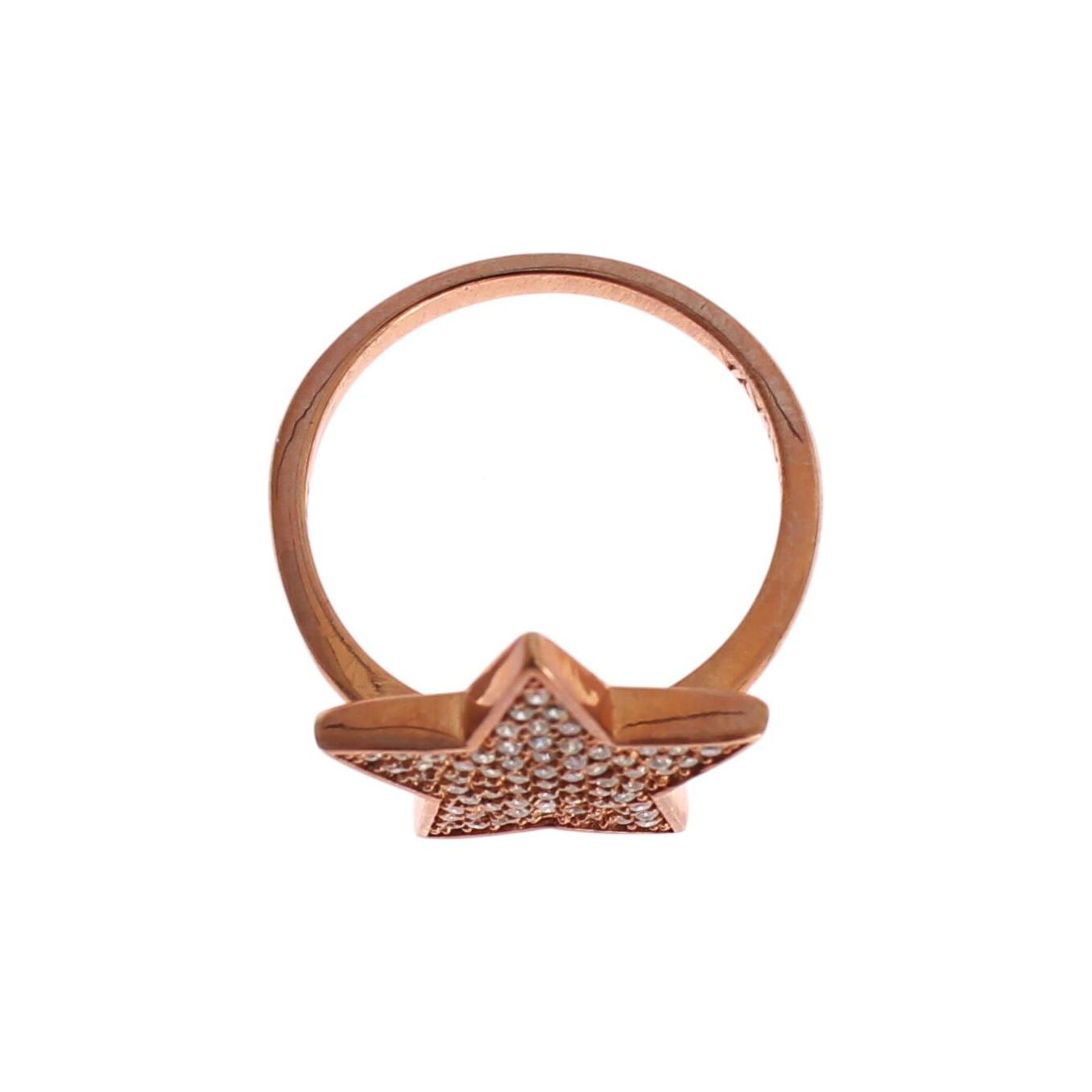 Nialaya Dazzling Pink Gold Plated Sterling Silver CZ Ring Ring Nialaya Sienna