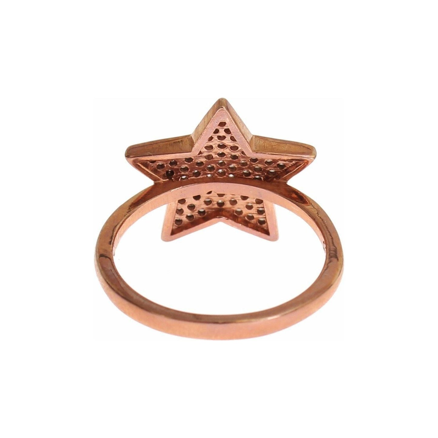 Nialaya Dazzling Pink Gold Plated Sterling Silver CZ Ring Ring Nialaya Tan
