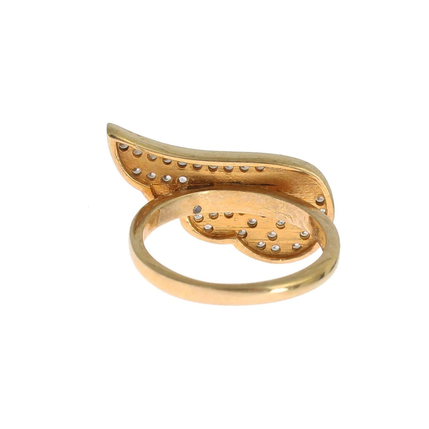 Nialaya Glamorous Gold Plated Crystal Ring Ring Nialaya Tan
