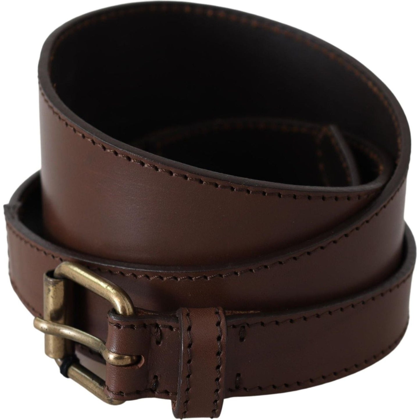 PLEIN SUD Chic Dark Brown Leather Fashion Belt Belt PLEIN SUD Black