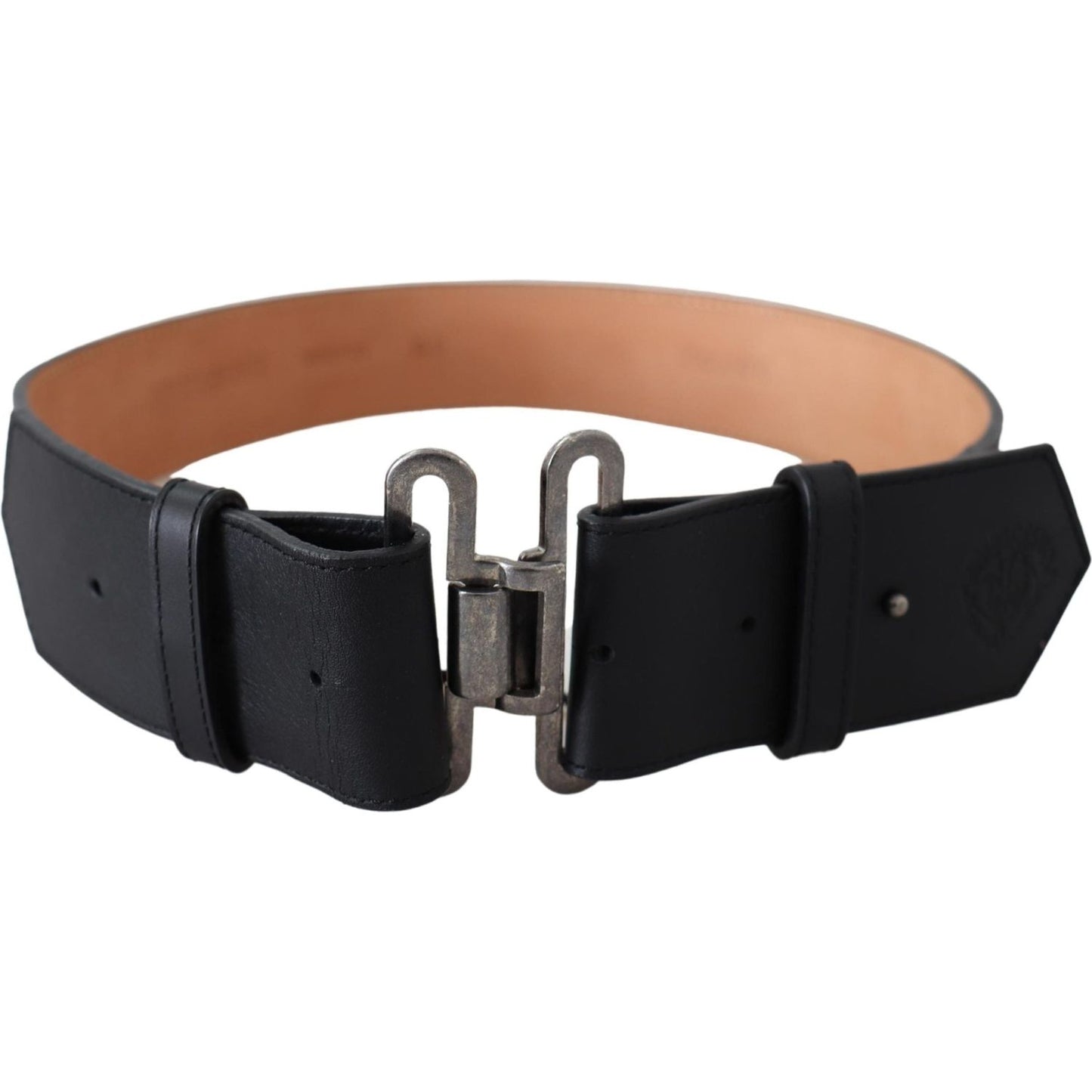 Ermanno Scervino Chic Leather Adjustable Black Belt Belt Ermanno Scervino Dark Slate Gray