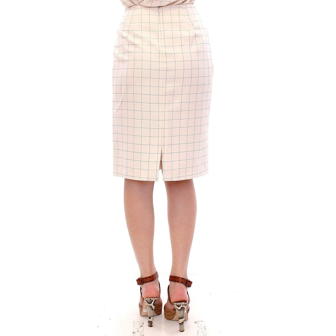 Andrea Incontri Elegant White Pencil Skirt - Chic and Sophisticated Andrea Incontri Antique White