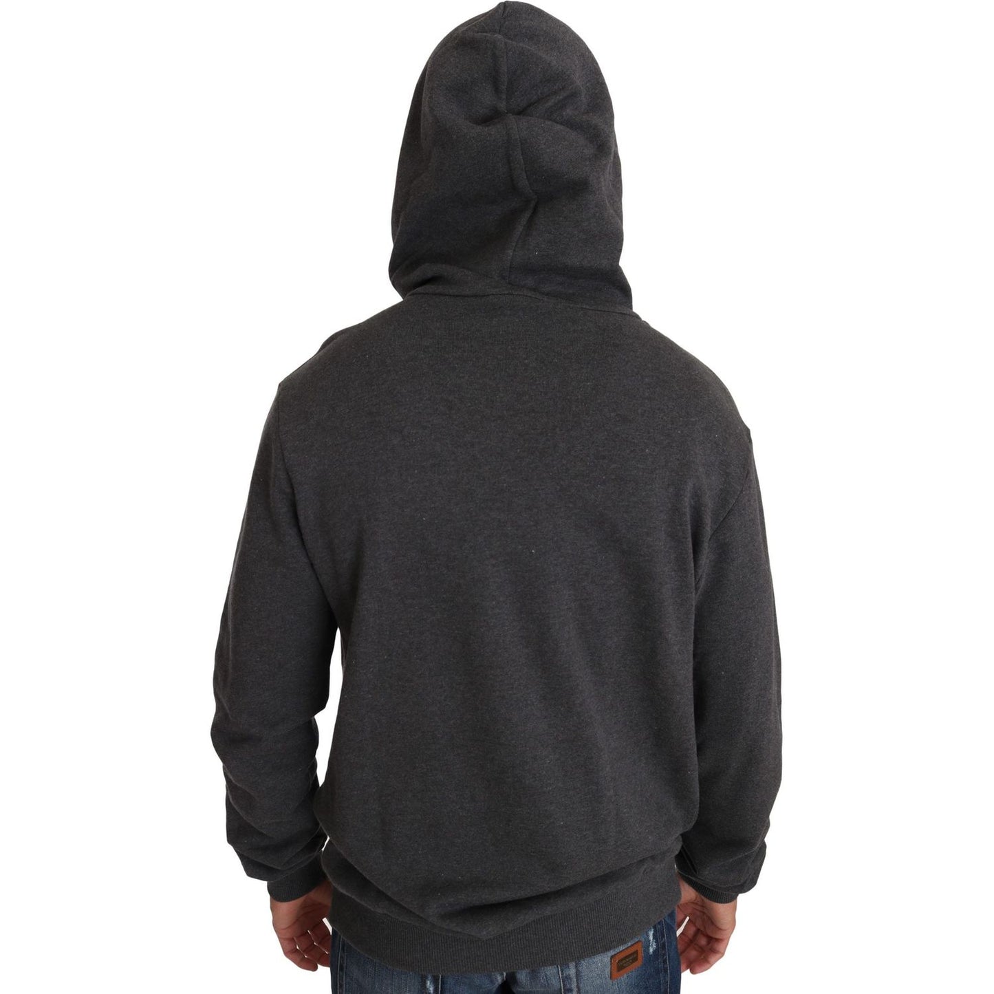 Dolce & Gabbana Gray Crystal Heart Gun Motif Sweater Dolce & Gabbana Dark Slate Gray
