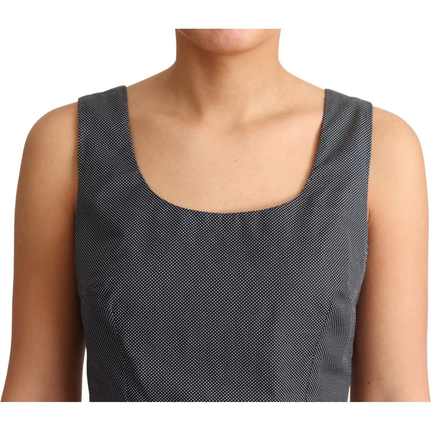 Dolce & Gabbana Black Polka Dotted Cotton A-Line Dress