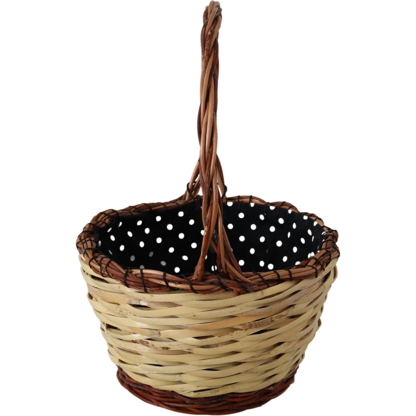 Dolce & Gabbana Chic Beige Wicker Basket Tote Bag Dolce & Gabbana Dark Slate Gray