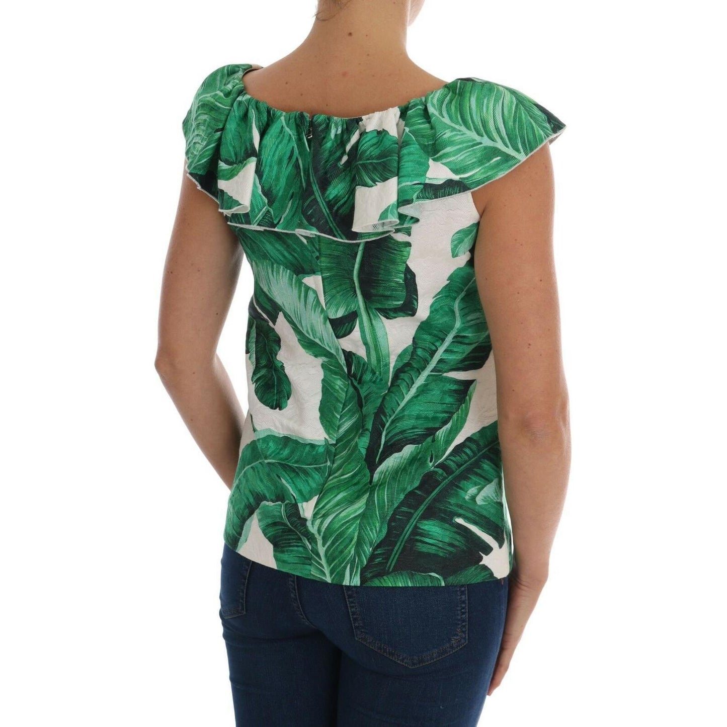 Dolce & Gabbana Elegant Sequined Pineapple Blouse Dolce & Gabbana Dark Slate Gray