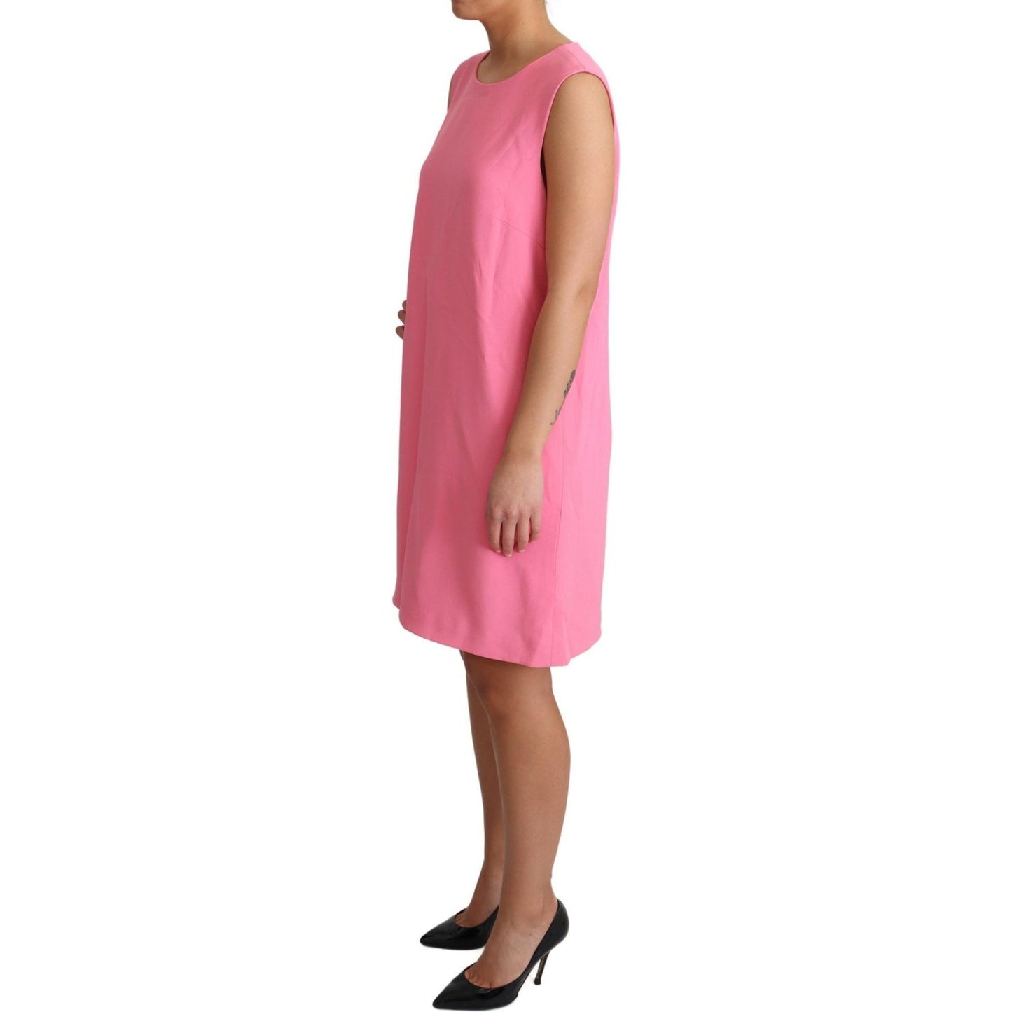 Dolce & Gabbana Elegant Pink Shift Knee Length Dress Dolce & Gabbana Pale Violet Red