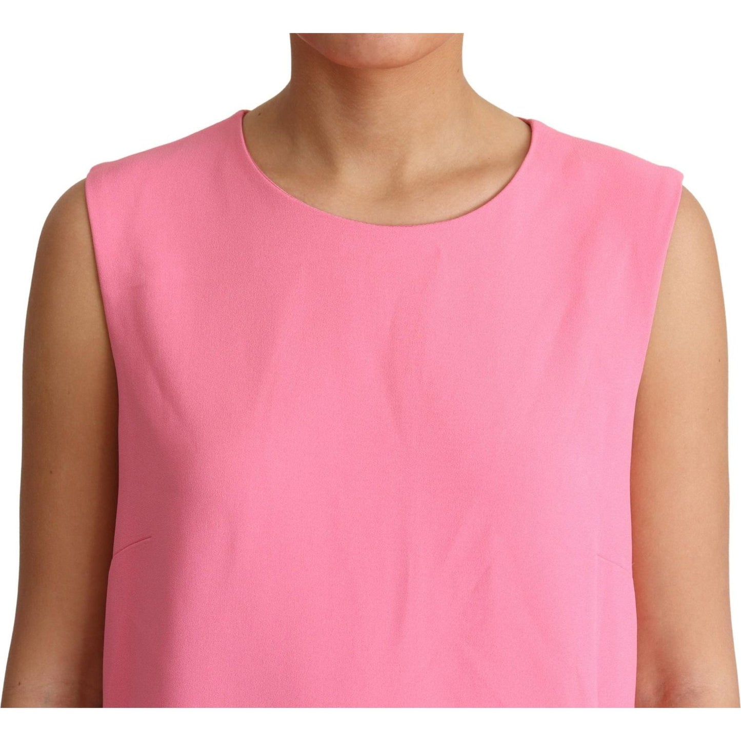 Dolce & Gabbana Elegant Pink Shift Knee Length Dress Dolce & Gabbana Light Coral