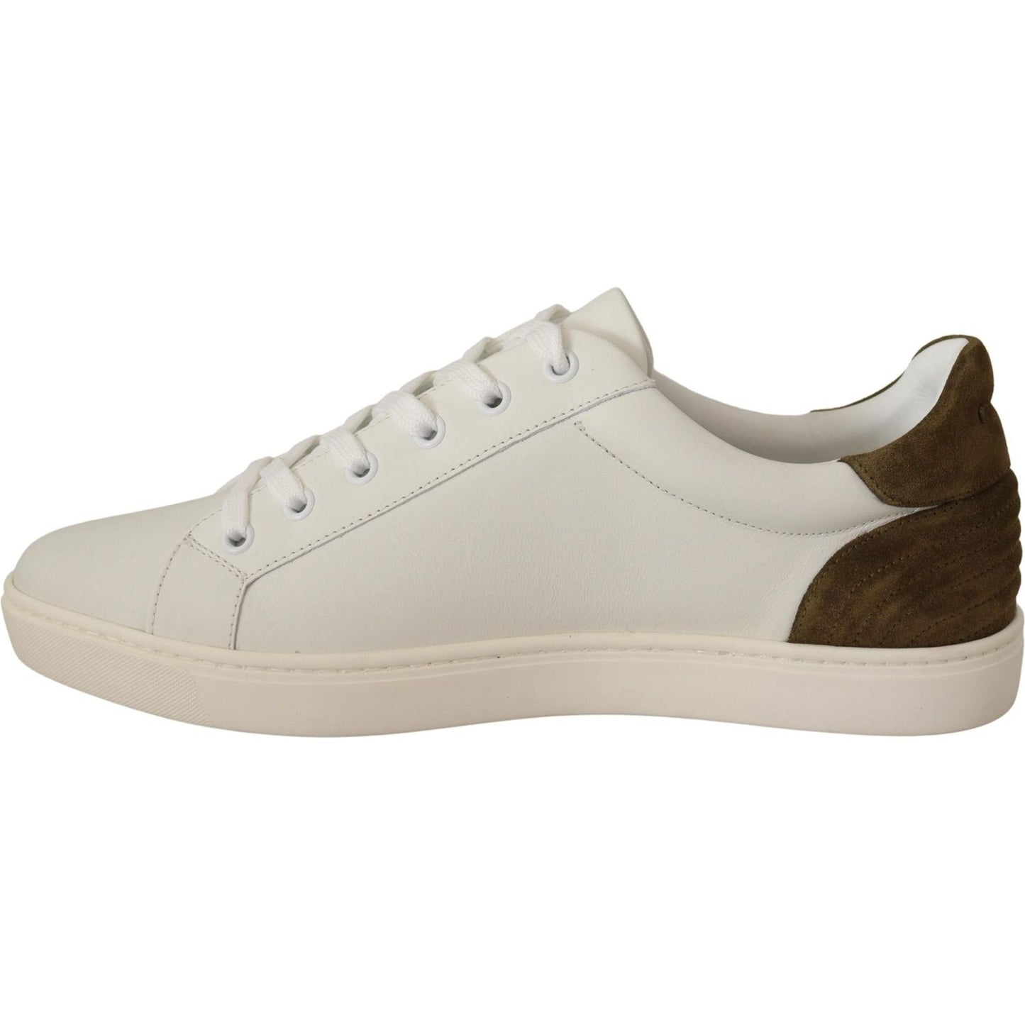 Dolce & Gabbana Chic White Leather Sneakers for Men Dolce & Gabbana Gray