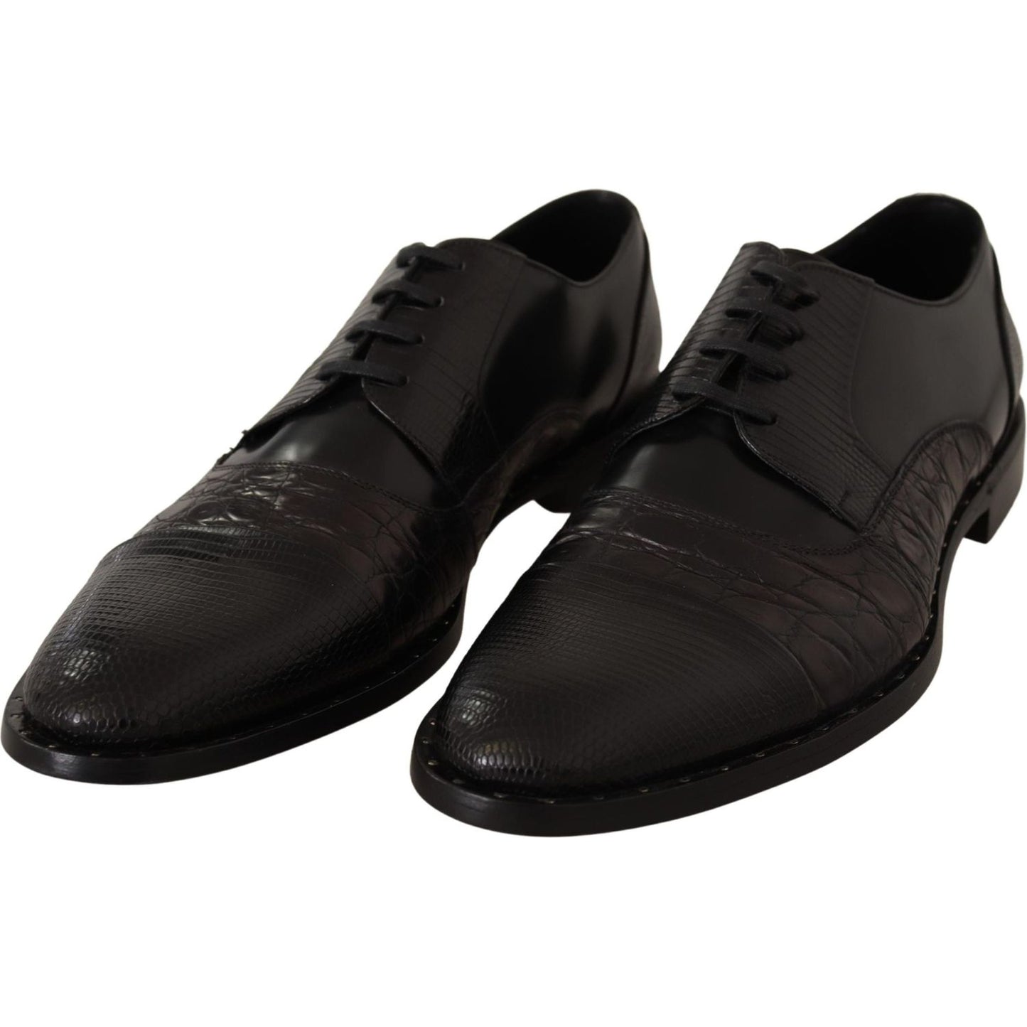 Dolce & Gabbana Elegant Black Derby Oxford Wingtips Dolce & Gabbana Black