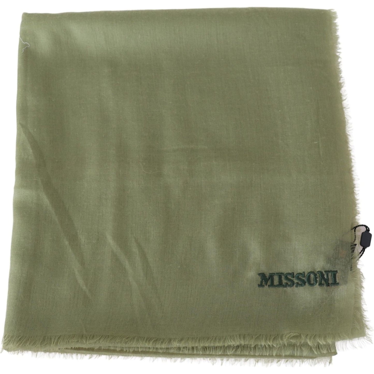 Missoni Elegant Cashmere Fringed Scarf Missoni Dim Gray