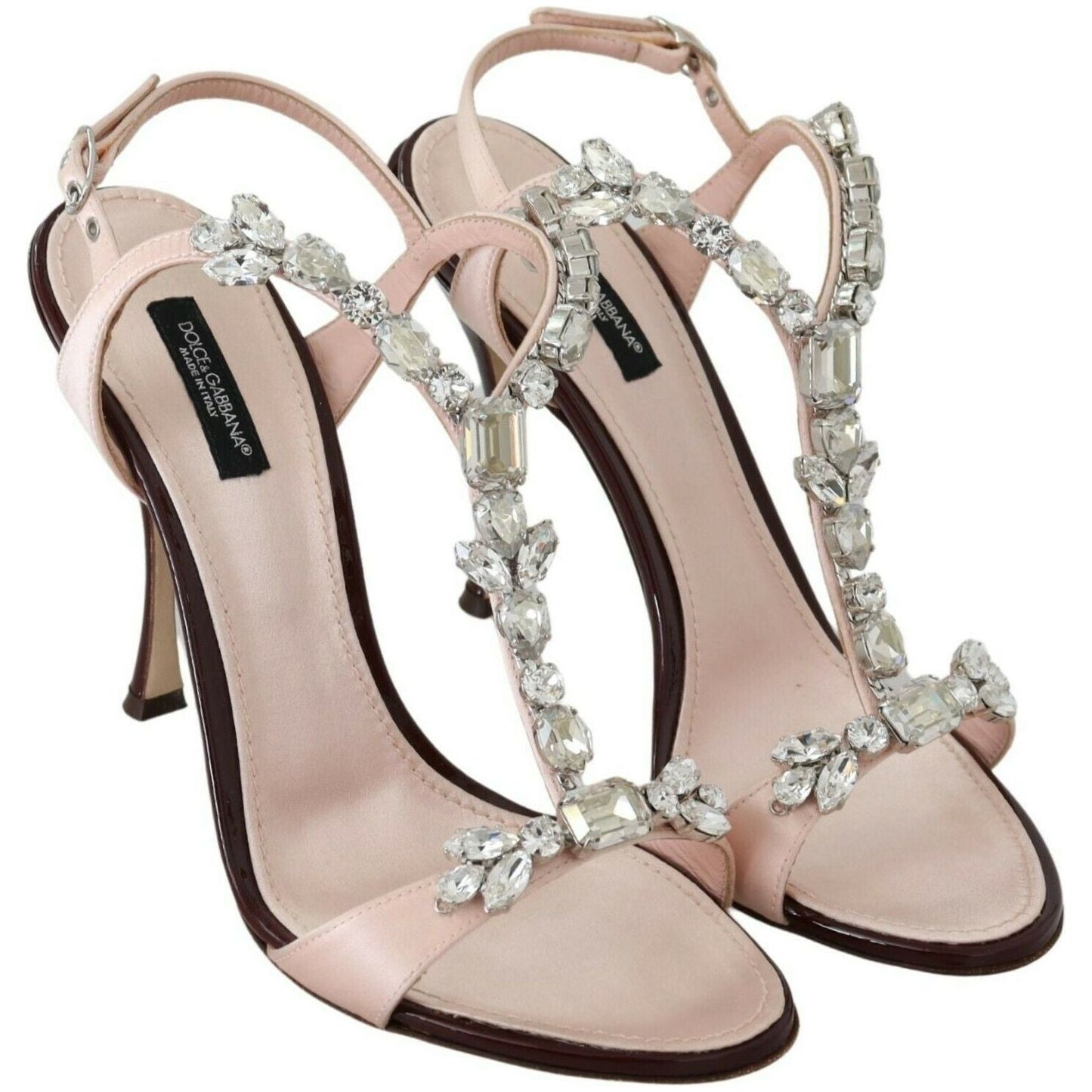 Dolce & Gabbana Crystal-Embellished Stiletto Sandals Dolce & Gabbana Dark Gray