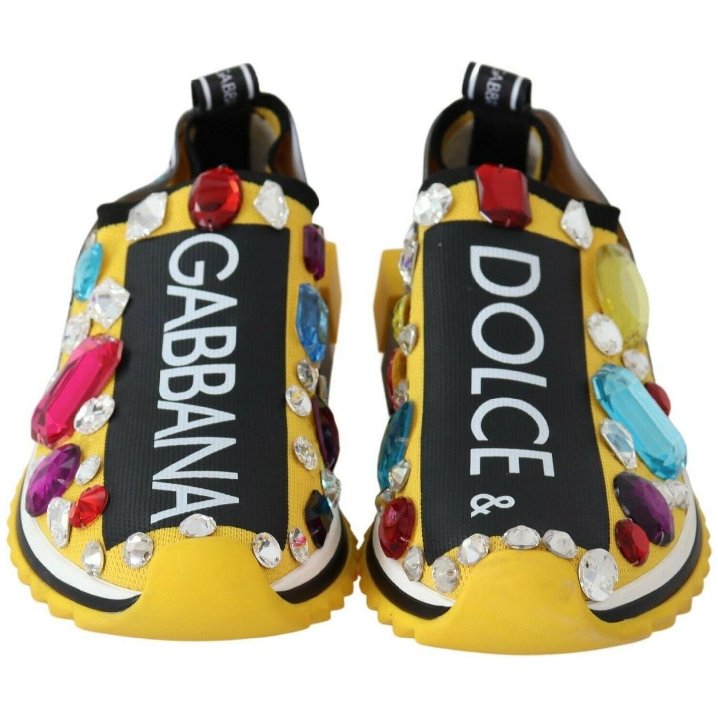 Dolce & Gabbana Embellished Yellow Sorrento Sneakers Dolce & Gabbana Dark Slate Gray