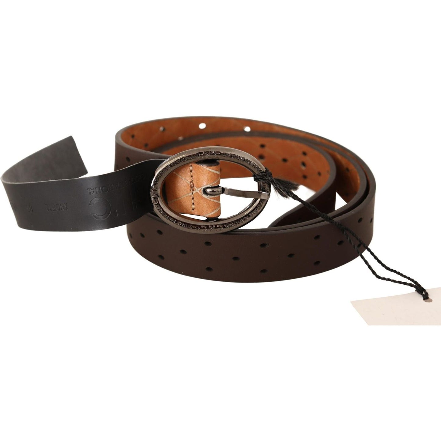 Costume National Elegance Redefined: Chic Brown Fashion Belt WOMAN BELTS Costume National Dark Slate Gray