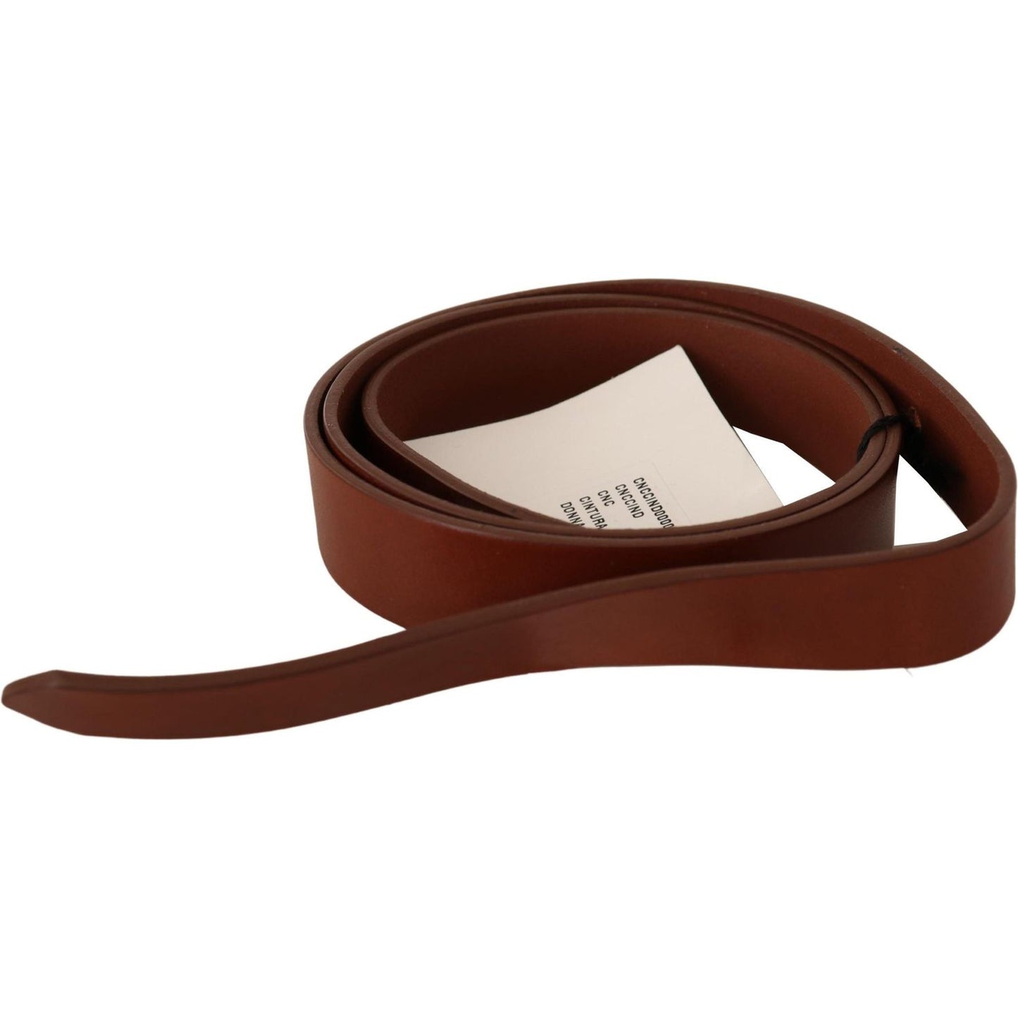 Costume National Elegant Brown Leather Fashion Belt WOMAN BELTS Costume National Saddle Brown
