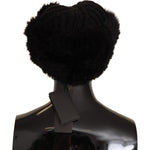 Dolce & Gabbana Black Cashmere Fur Women Beanie Women Hat Beanie Hat