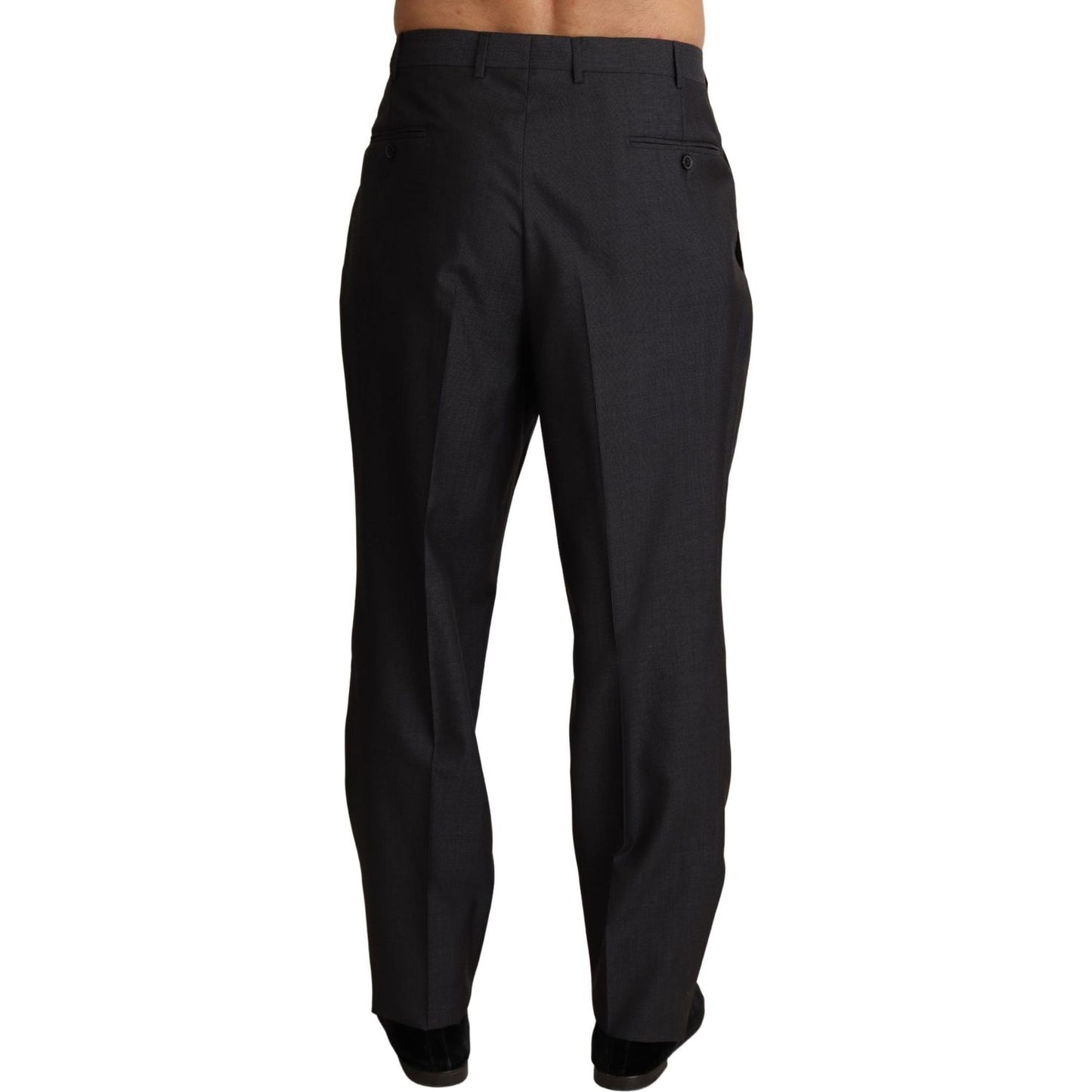 Dolce & Gabbana Elegant Gray Skinny Dress Trousers MAN TROUSERS Dolce & Gabbana Black