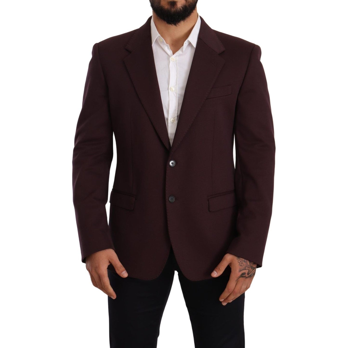 Dolce & Gabbana Elegant Indigo Slim Fit Blazer for Men Dolce & Gabbana Black