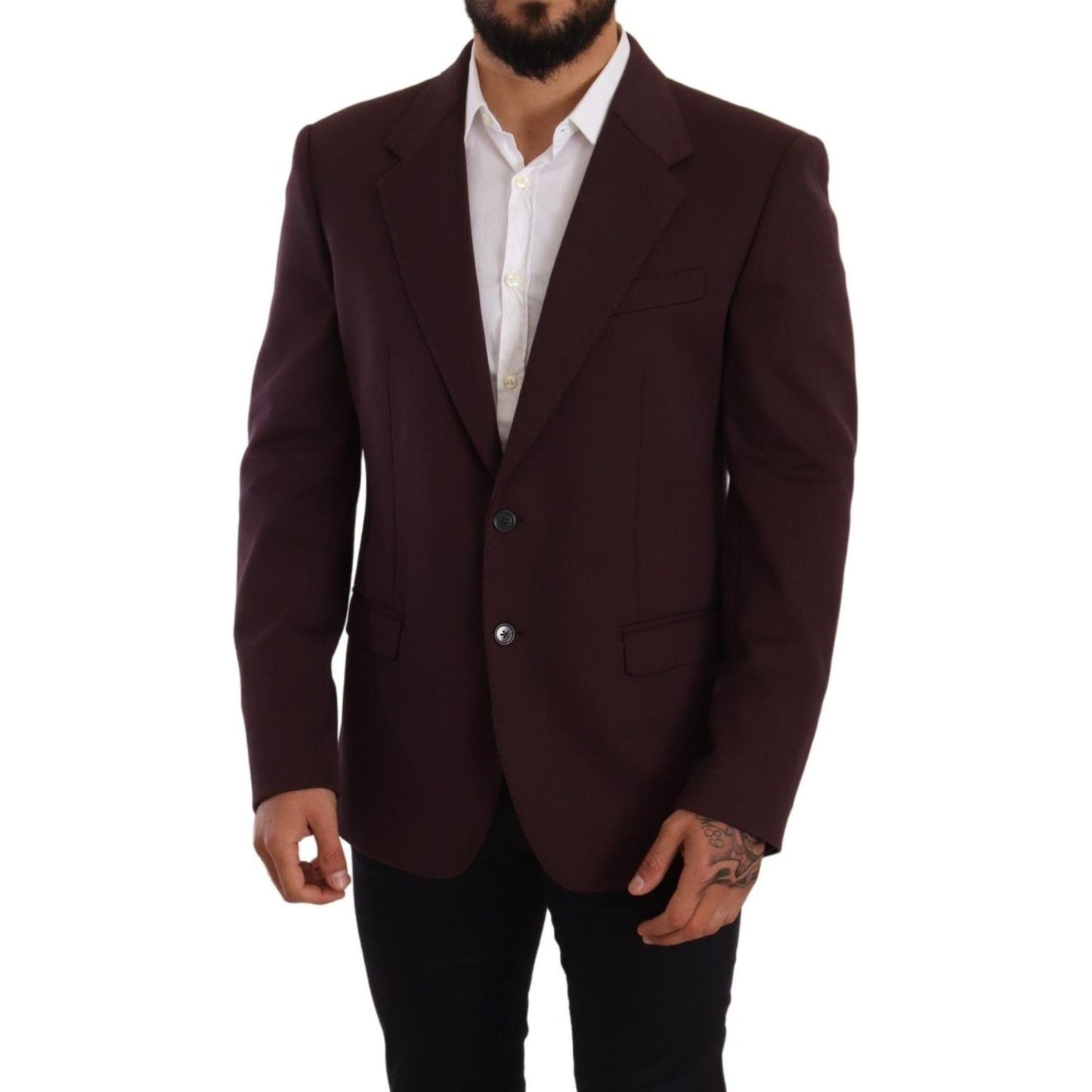 Dolce & Gabbana Elegant Indigo Slim Fit Blazer for Men Dolce & Gabbana Black