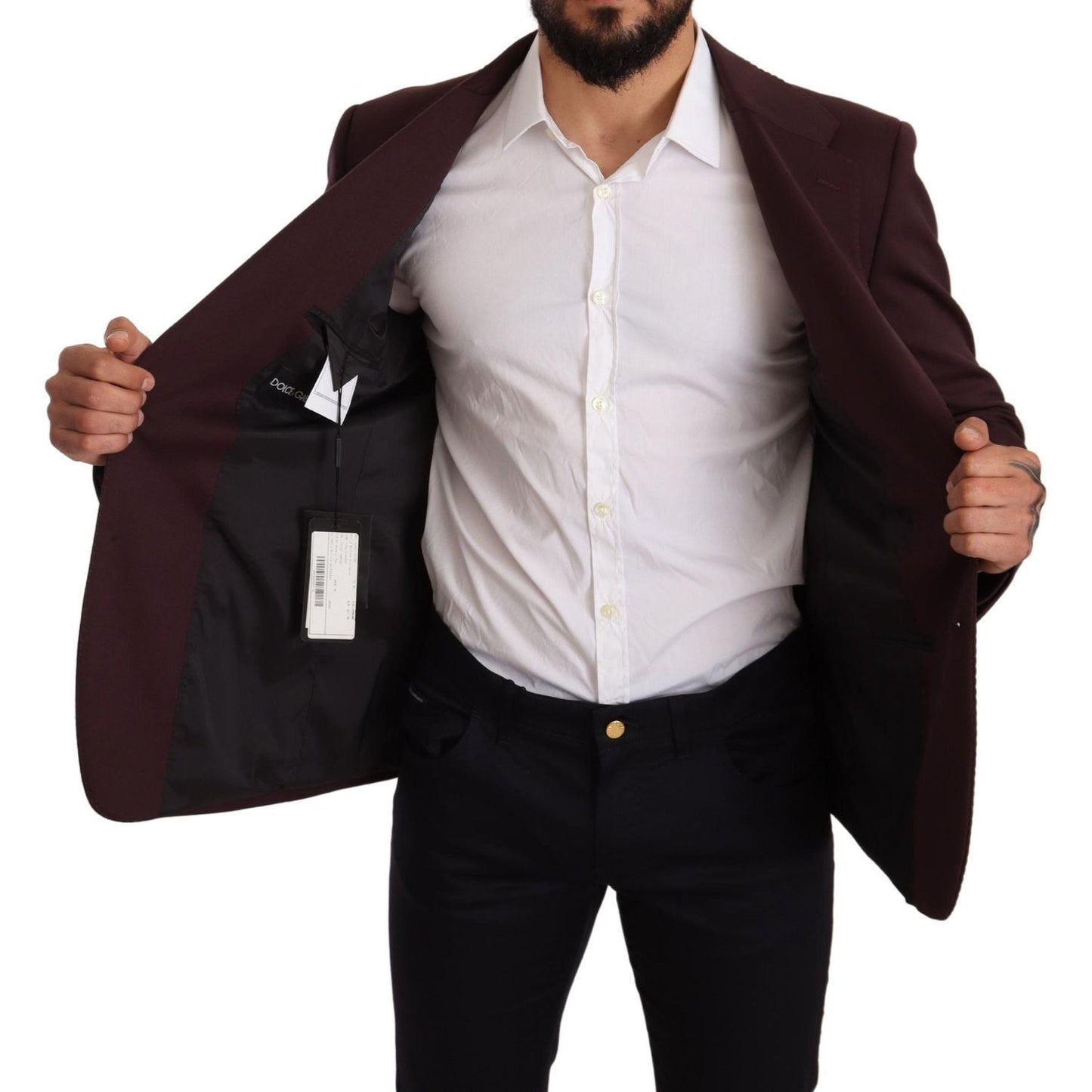 Dolce & Gabbana Elegant Indigo Slim Fit Blazer for Men Dolce & Gabbana Gray