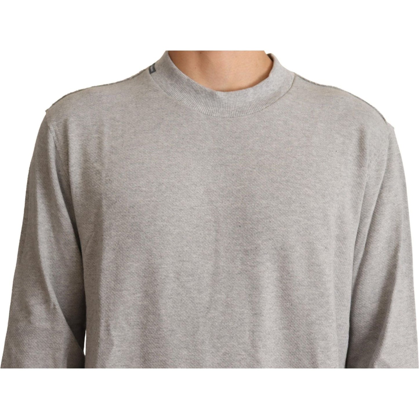 Dolce & Gabbana Sophisticated Gray Crewneck Sweater MAN SWEATERS Dolce & Gabbana Dark Gray