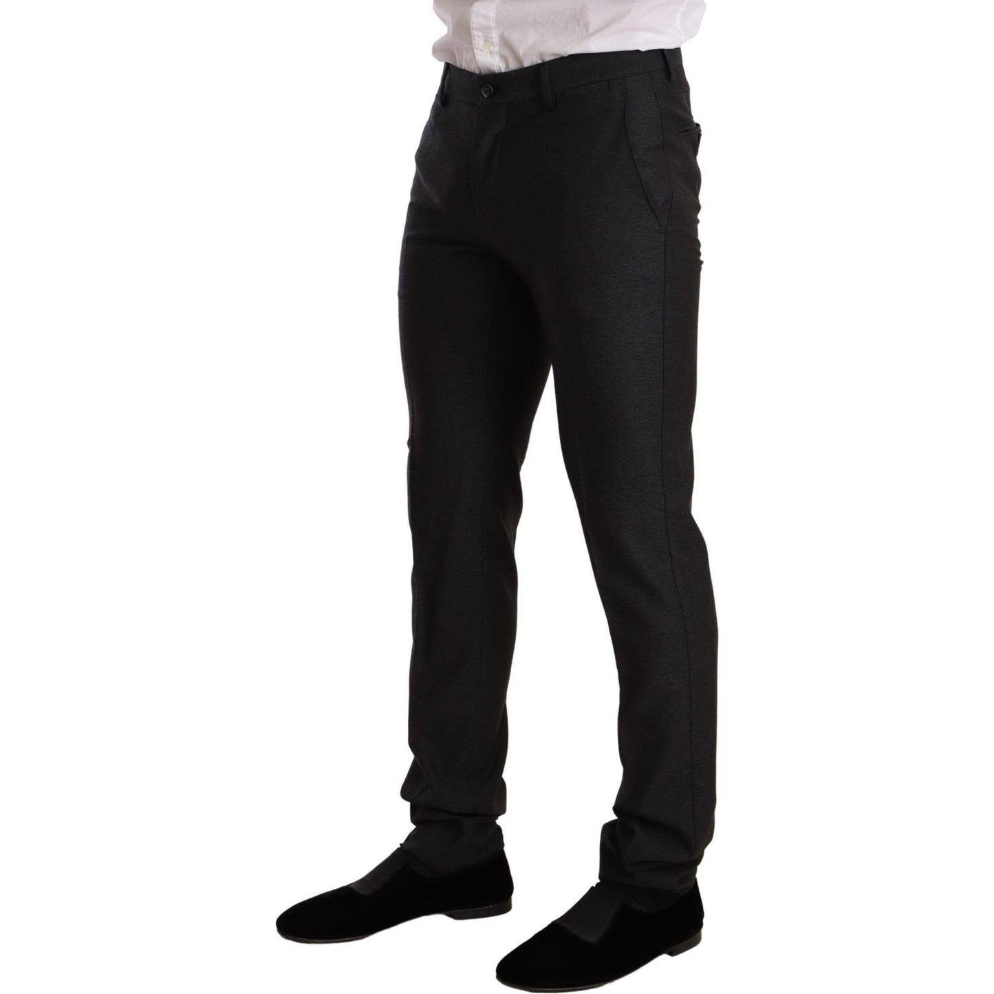 Dolce & Gabbana Elegant Gray Martini Wool Suit Suit Dolce & Gabbana Black