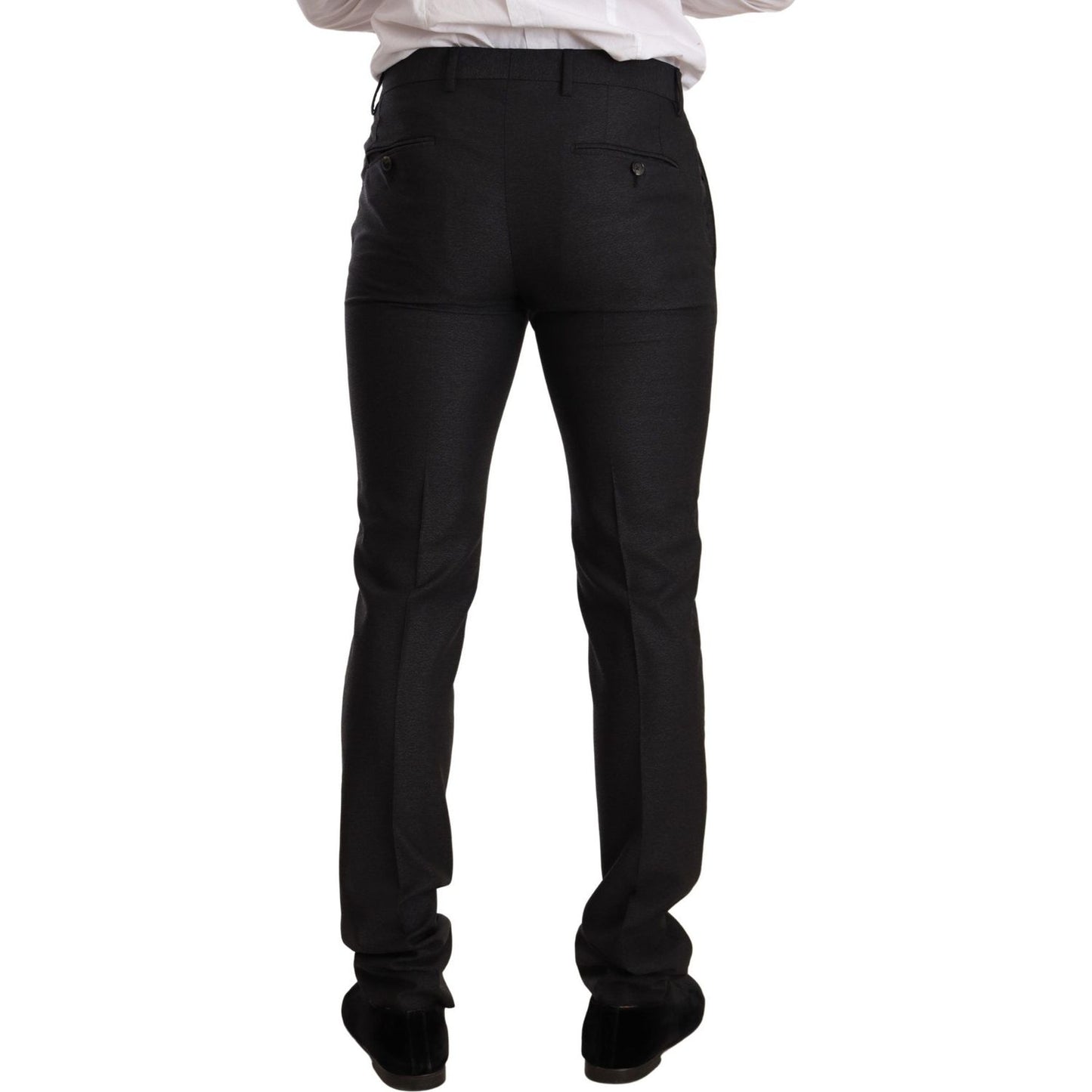 Dolce & Gabbana Elegant Gray Martini Wool Suit Suit Dolce & Gabbana Black
