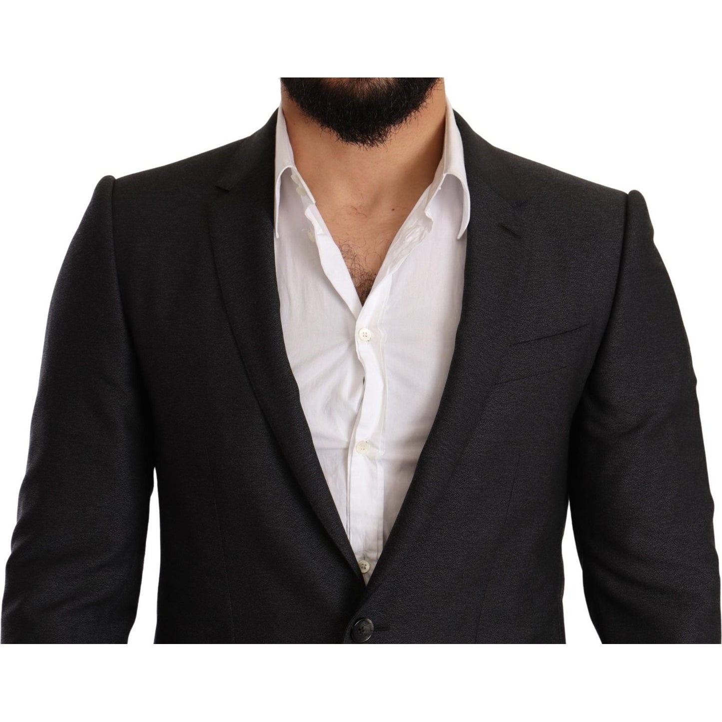 Dolce & Gabbana Elegant Gray Martini Wool Suit Suit Dolce & Gabbana Gray