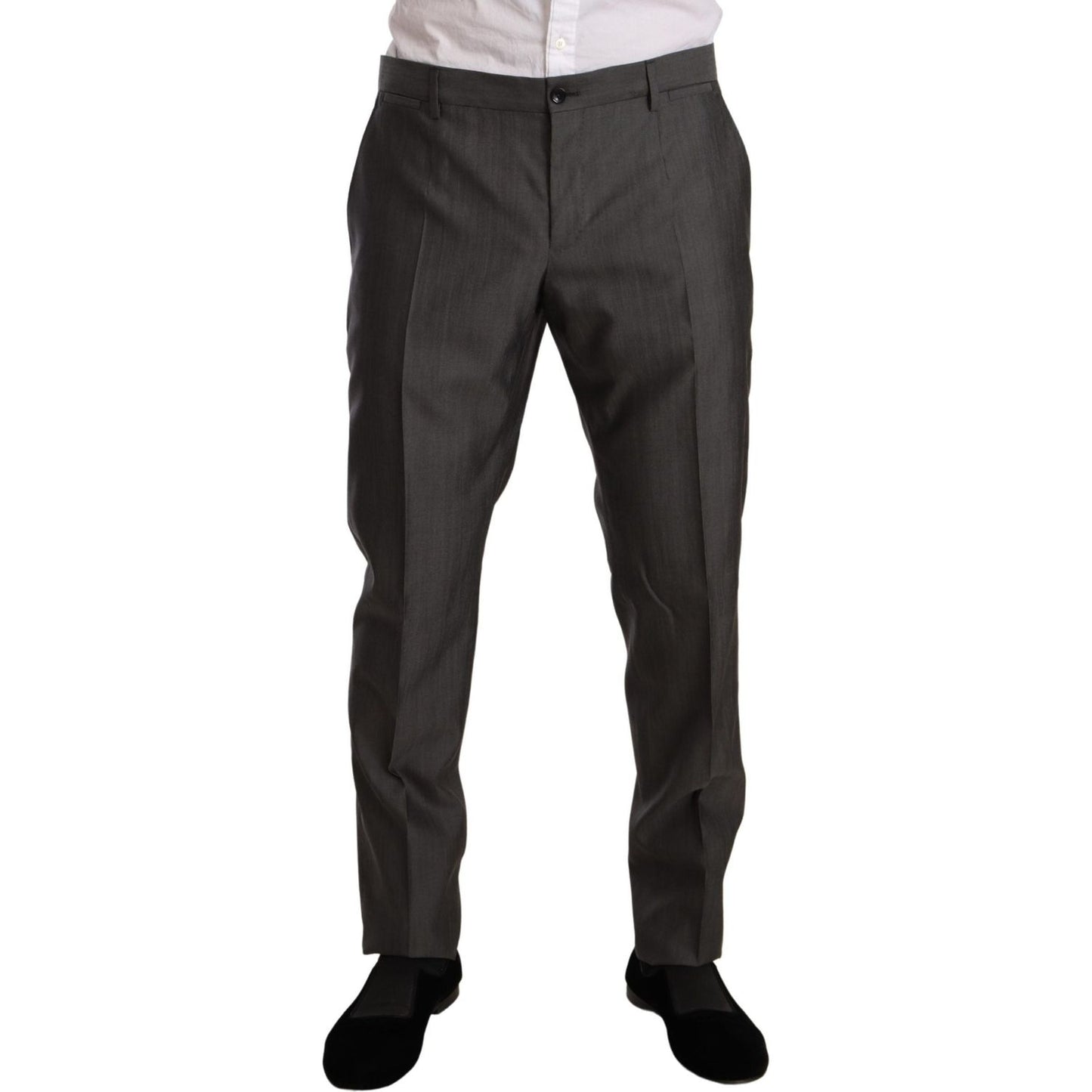 Dolce & Gabbana Elegant Martini Slim-Fit Wool Silk Suit Suit Dolce & Gabbana Dark Slate Gray