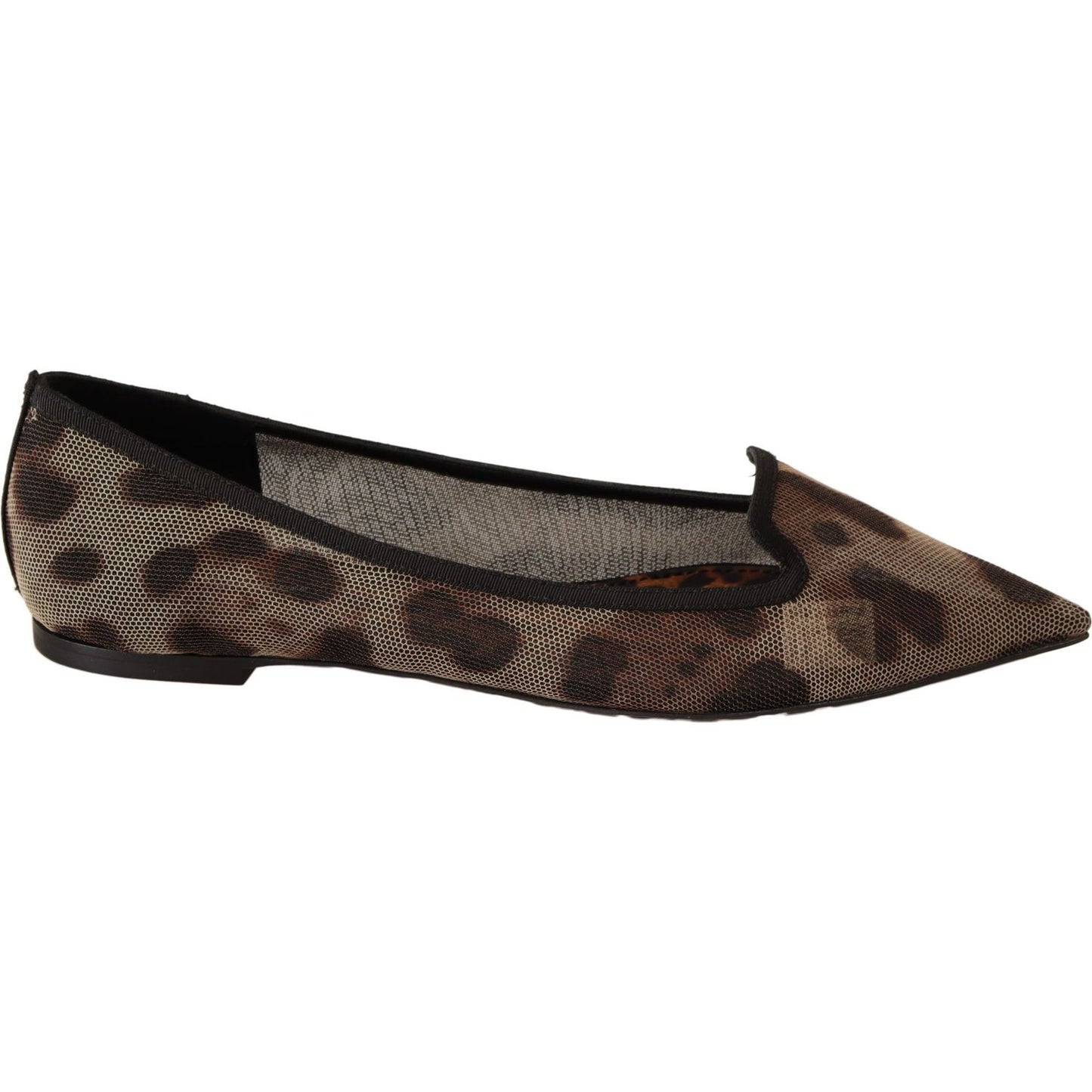 Dolce & Gabbana Elegant Leopard Print Flat Loafers Dolce & Gabbana Dark Slate Gray