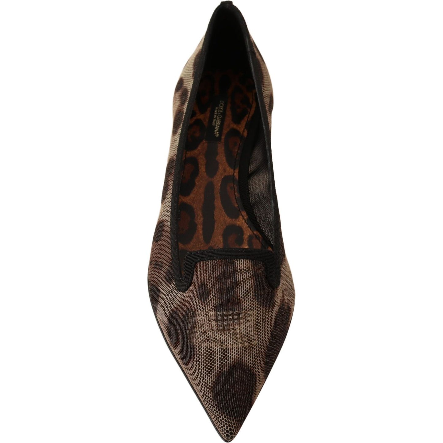 Dolce & Gabbana Elegant Leopard Print Flat Loafers Dolce & Gabbana Black
