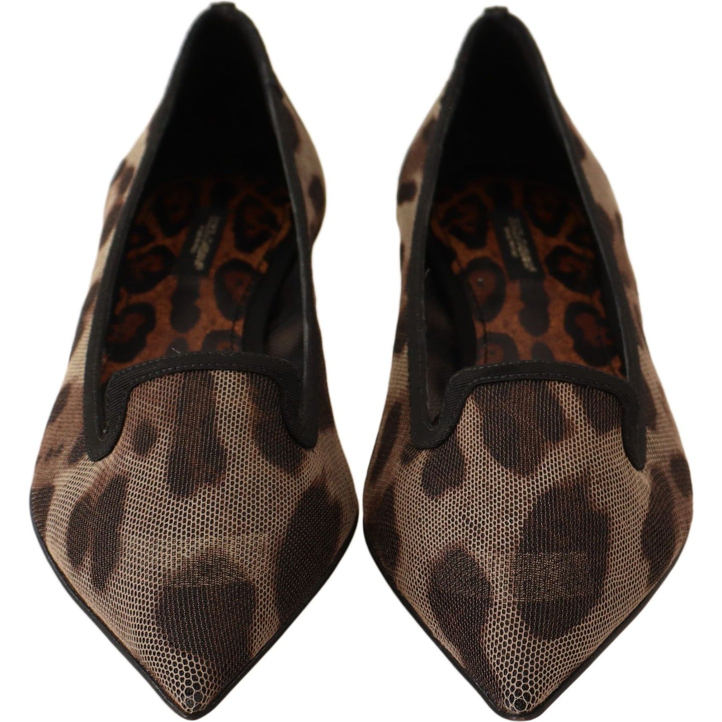 Dolce & Gabbana Elegant Leopard Print Flat Loafers Dolce & Gabbana Black