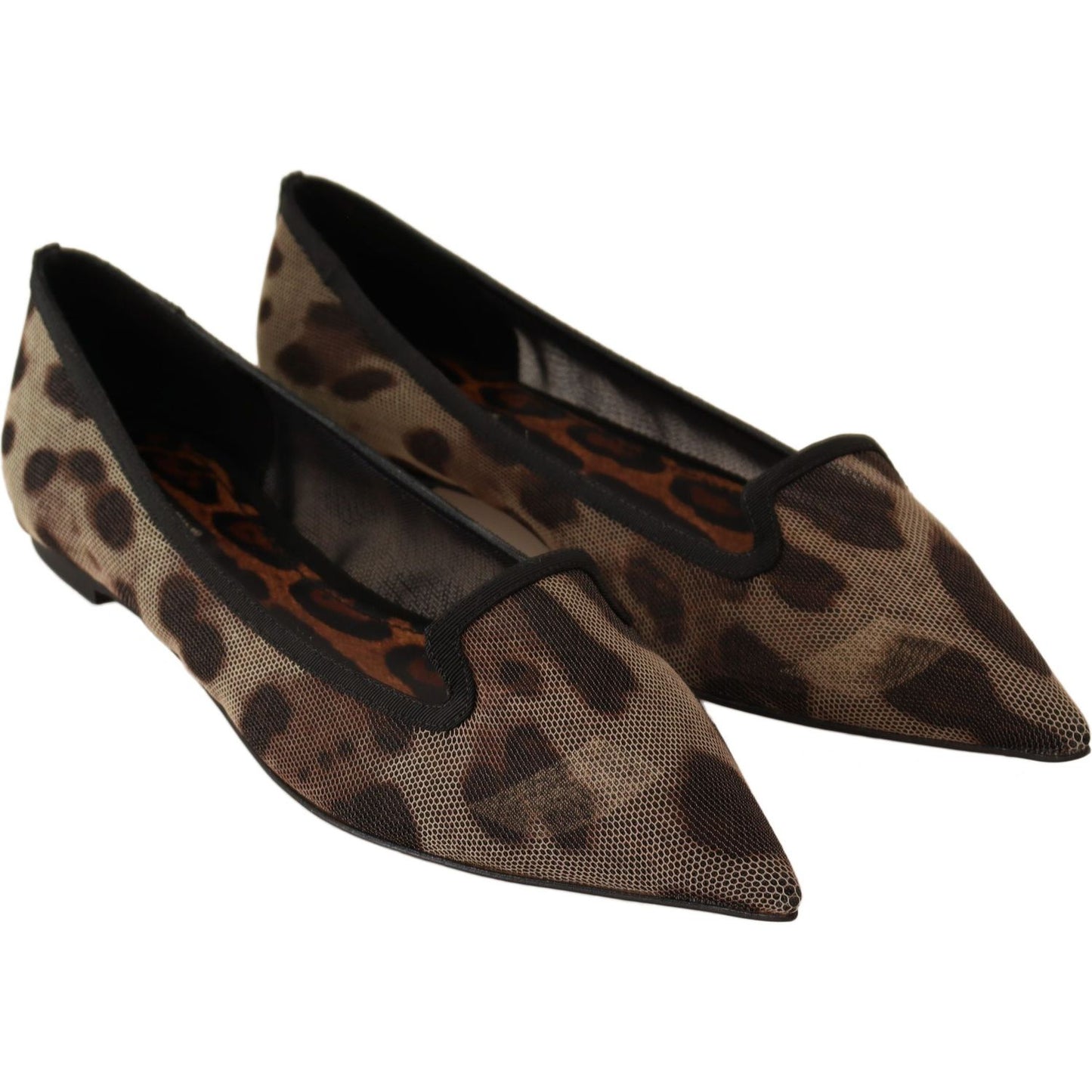 Dolce & Gabbana Elegant Leopard Print Flat Loafers Dolce & Gabbana Black
