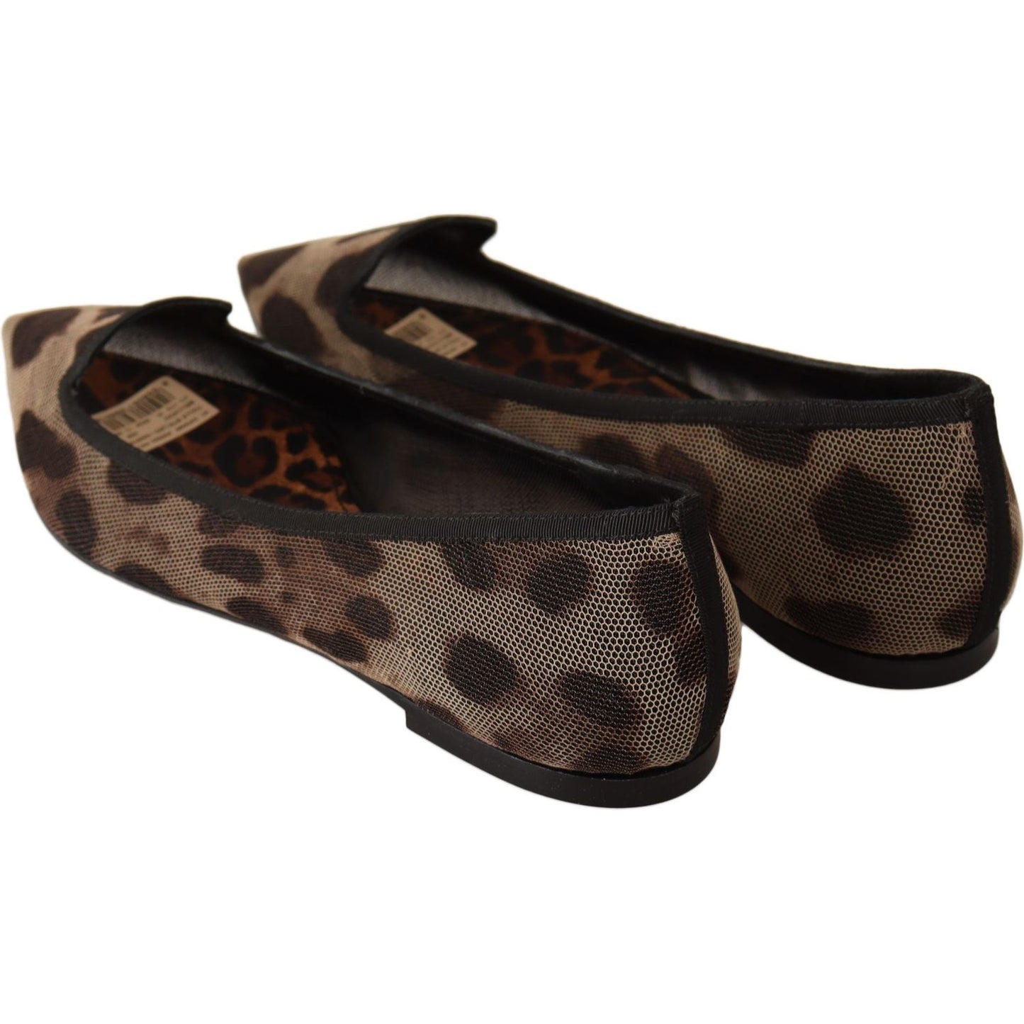 Dolce & Gabbana Elegant Leopard Print Flat Loafers Dolce & Gabbana Black