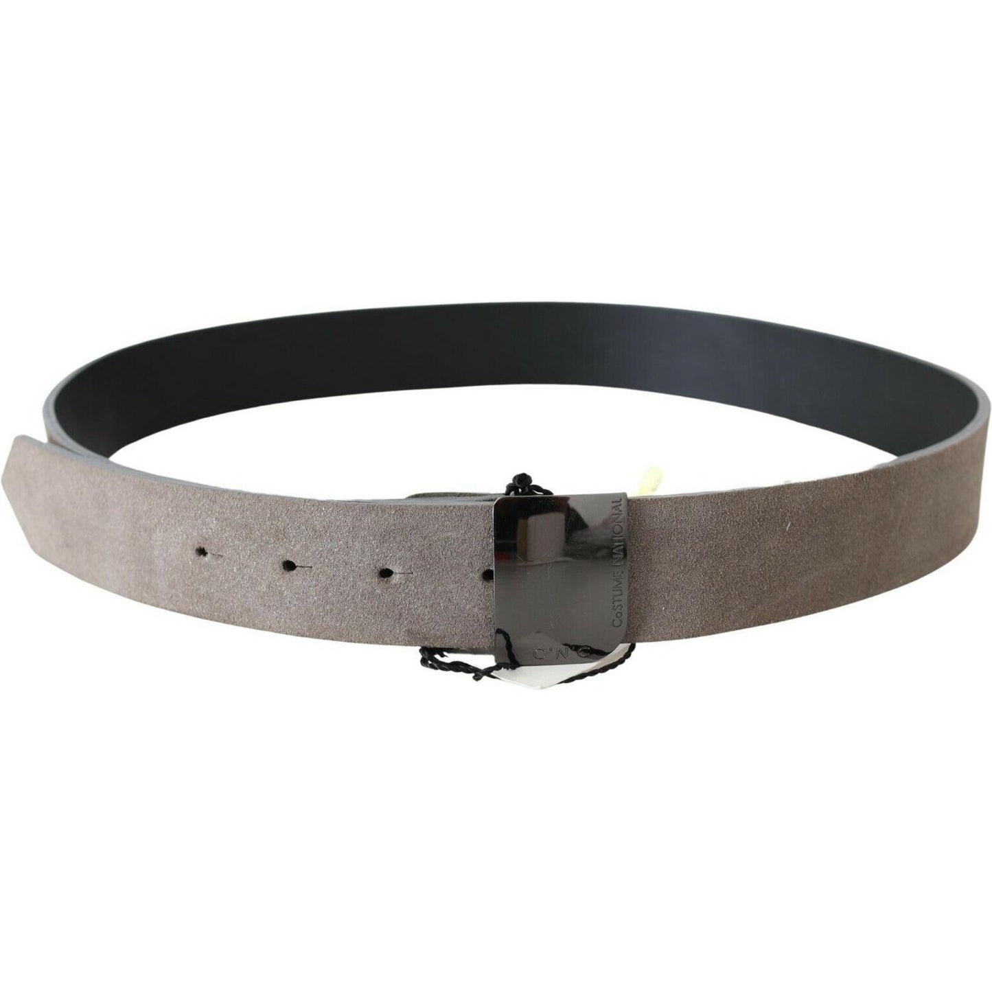 Costume National Classic Brown Leather Adjustable Belt WOMAN BELTS Costume National Dark Slate Gray