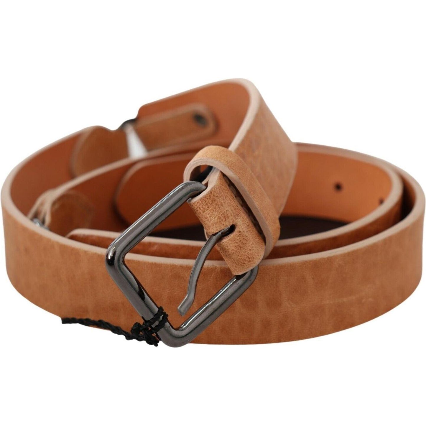 Costume National Chic Light Brown Leather Fashion Belt Costume National Sienna