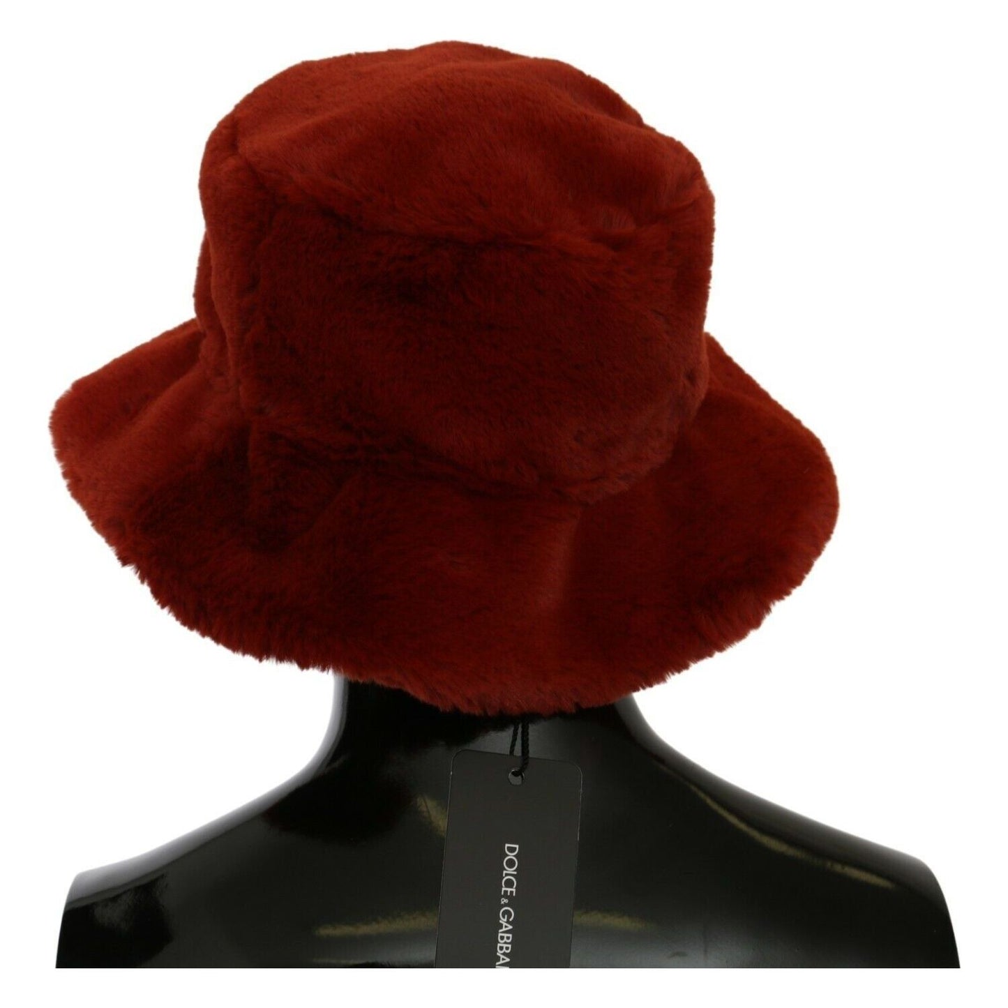 Dolce & Gabbana Elegant Red Bucket Cap with Logo Detailing Dolce & Gabbana Black