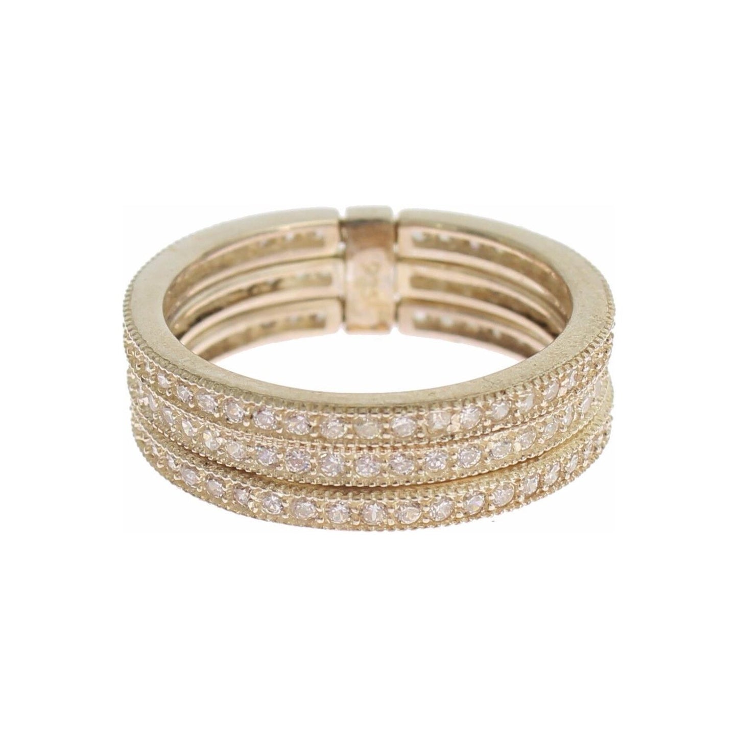 Nialaya Dazzling Sterling Silver CZ Crystal Ring Ring Nialaya Tan