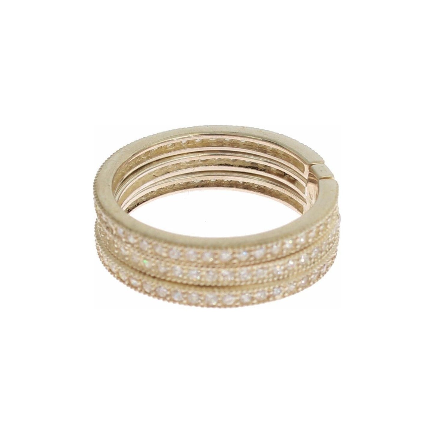 Nialaya Dazzling Sterling Silver CZ Crystal Ring Ring Nialaya Tan