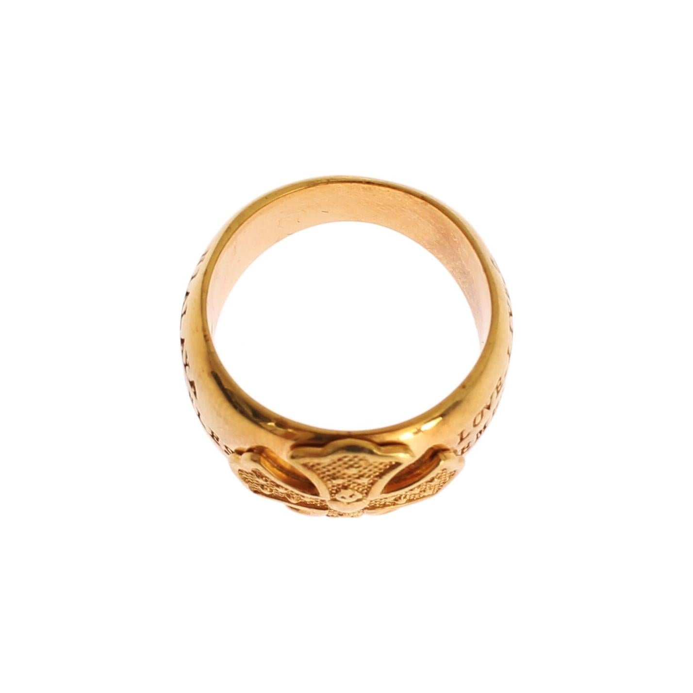 Nialaya Glamorous Gold-Plated Sterling Silver Ring Ring Nialaya Tan